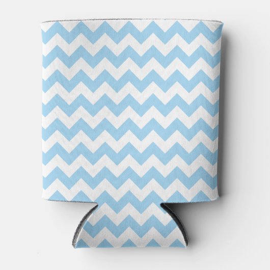 Blauw zigzag, Blauwe Chevron, Geometrisch Patroon Blikjeskoeler (Voorkant)