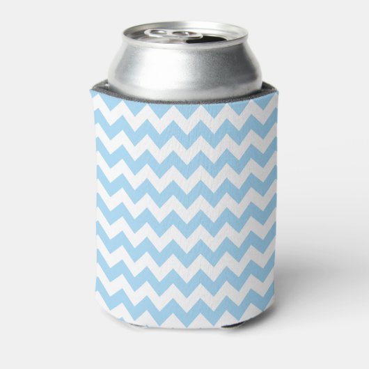 Blauw zigzag, Blauwe Chevron, Geometrisch Patroon Blikjeskoeler (Blikje Achterkant)