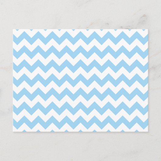 Blauw zigzag, Blauwe Chevron, Geometrisch Patroon Briefkaart (Voorkant)