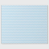 Blauw zigzag, Blauwe Chevron, Geometrisch Patroon Cadeaupapier (Vlak)