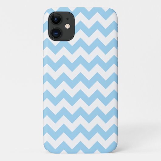Blauw zigzag, Blauwe Chevron, Geometrisch Patroon Case-Mate iPhone Case (Achterkant)