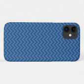 Blauw zigzag, Blauwe Chevron, Geometrisch Patroon Case-Mate iPhone Case (Achterkant (horizontaal))