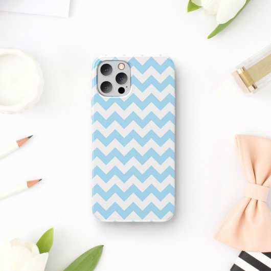 Blauw zigzag, Blauwe Chevron, Geometrisch Patroon Case-Mate iPhone Case