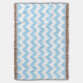 Blauw zigzag, Blauwe Chevron, Geometrisch Patroon Deken (Voorkant Verticaal)