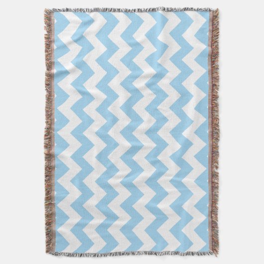 Blauw zigzag, Blauwe Chevron, Geometrisch Patroon Deken (Voorkant Verticaal)