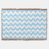 Blauw zigzag, Blauwe Chevron, Geometrisch Patroon Deken (Voorkant)
