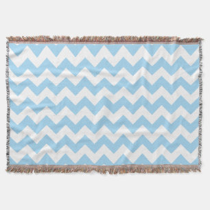 Blauw zigzag, Blauwe Chevron, Geometrisch Patroon Deken