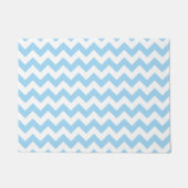 Blauw zigzag, Blauwe Chevron, Geometrisch Patroon Deurmat (Voorkant)