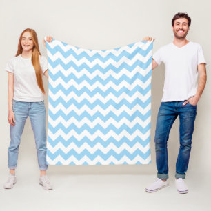 Blauw zigzag, Blauwe Chevron, Geometrisch Patroon Fleece Deken