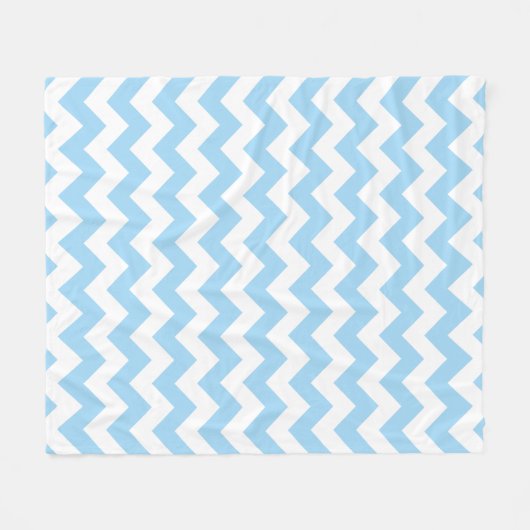 Blauw zigzag, Blauwe Chevron, Geometrisch Patroon Fleece Deken (Voorkant (Horizontaal))