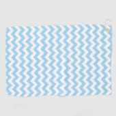 Blauw zigzag, Blauwe Chevron, Geometrisch Patroon Golfhanddoek (Horizontaal)