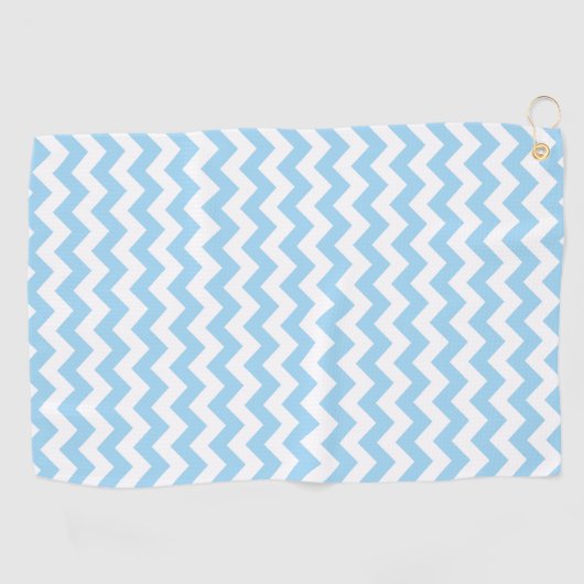 Blauw zigzag, Blauwe Chevron, Geometrisch Patroon Golfhanddoek (Horizontaal)