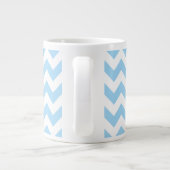 Blauw zigzag, Blauwe Chevron, Geometrisch Patroon Grote Koffiekop (Achterkant)
