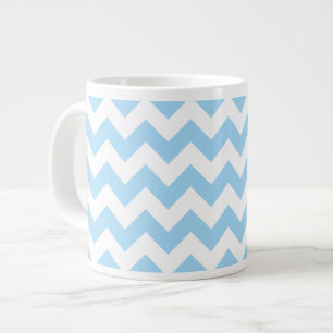 Blauw zigzag, Blauwe Chevron, Geometrisch Patroon Grote Koffiekop