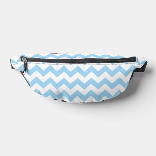 Blauw zigzag, Blauwe Chevron, Geometrisch Patroon Heuptasje (Liggend)