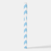Blauw zigzag, Blauwe Chevron, Geometrisch Patroon iPhone Hoesje (Rechterkant)