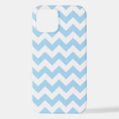 Blauw zigzag, Blauwe Chevron, Geometrisch Patroon iPhone Hoesje (Achterkant)