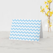 Blauw zigzag, Blauwe Chevron, Geometrisch Patroon Kaart (Gele Bloem)
