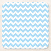 Blauw zigzag, Blauwe Chevron, Geometrisch Patroon Kartonnen Onderzetters (Voorkant)