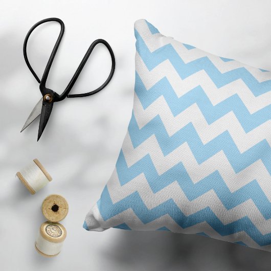 Blauw zigzag, Blauwe Chevron, Geometrisch Patroon Kussensloop