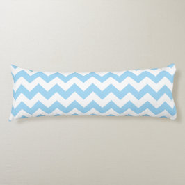 Blauw zigzag, Blauwe Chevron, Geometrisch Patroon Lichaamskussen