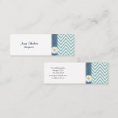 Blauw zigzag, Blauwe Chevron, Geometrisch Patroon Mini Visitekaartje (Voorkant / Achterkant)