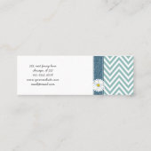 Blauw zigzag, Blauwe Chevron, Geometrisch Patroon Mini Visitekaartje (Achterkant)