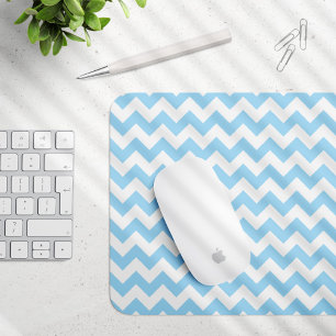 Blauw zigzag, Blauwe Chevron, Geometrisch Patroon Muismat