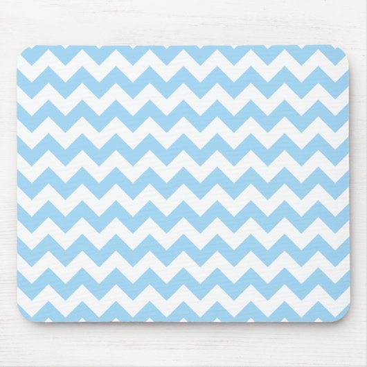 Blauw zigzag, Blauwe Chevron, Geometrisch Patroon Muismat (Voorkant)
