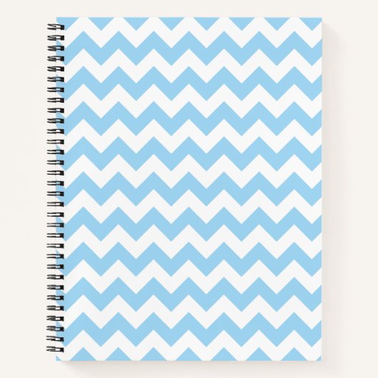 Blauw zigzag, Blauwe Chevron, Geometrisch Patroon Notitieboek (Voorkant)