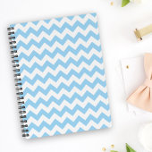 Blauw zigzag, Blauwe Chevron, Geometrisch Patroon Notitieboek