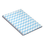 Blauw zigzag, Blauwe Chevron, Geometrisch Patroon Notitieboek (Rechterzijde)