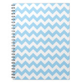 Blauw zigzag, Blauwe Chevron, Geometrisch Patroon Notitieboek (Voorkant)