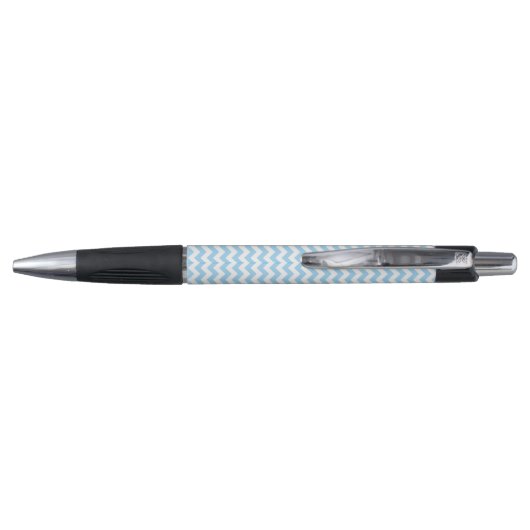 Blauw zigzag, Blauwe Chevron, Geometrisch Patroon Pen (Achterkant)