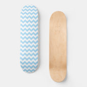 Blauw zigzag, Blauwe Chevron, Geometrisch Patroon Persoonlijk Skateboard (Voorkant)