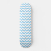 Blauw zigzag, Blauwe Chevron, Geometrisch Patroon Persoonlijk Skateboard (Voorkant)