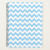Blauw zigzag, Blauwe Chevron, Geometrisch Patroon Planner (Voorkant)