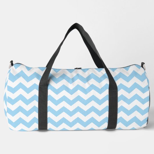 Blauw zigzag, Blauwe Chevron, Geometrisch Patroon Plunjezak (Voorkant)