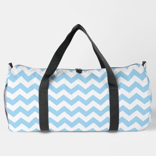 Blauw zigzag, Blauwe Chevron, Geometrisch Patroon Plunjezak (Achterkant)