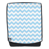 Blauw zigzag, Blauwe Chevron, Geometrisch Patroon Rugtassen (Voorkant)