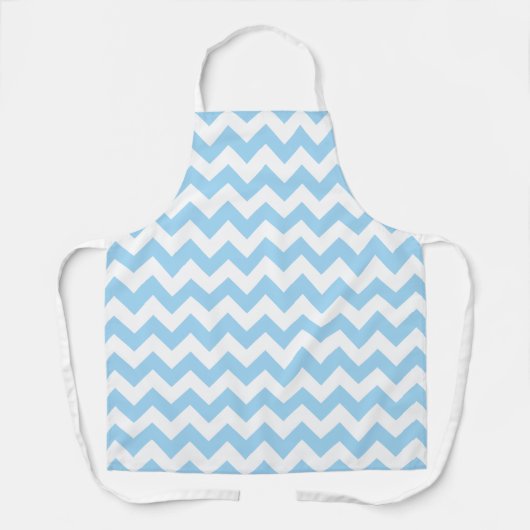 Blauw zigzag, Blauwe Chevron, Geometrisch Patroon Schort (Voorkant)