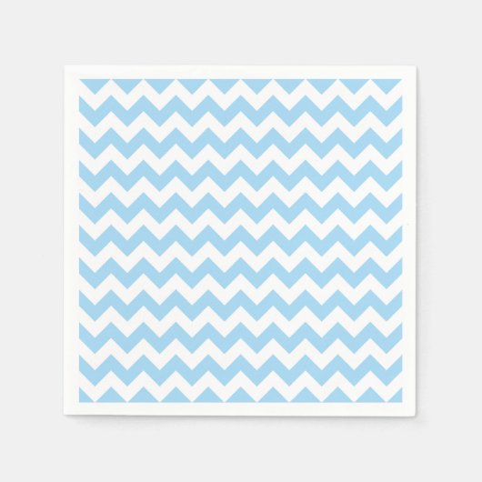 Blauw zigzag, Blauwe Chevron, Geometrisch Patroon Servet (Voorkant)