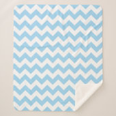 Blauw zigzag, Blauwe Chevron, Geometrisch Patroon Sherpa Deken (Voorkant)