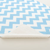 Blauw zigzag, Blauwe Chevron, Geometrisch Patroon Sherpa Deken (3/4)