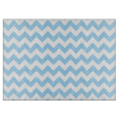 Blauw zigzag, Blauwe Chevron, Geometrisch Patroon Snijplank (Voorkant)