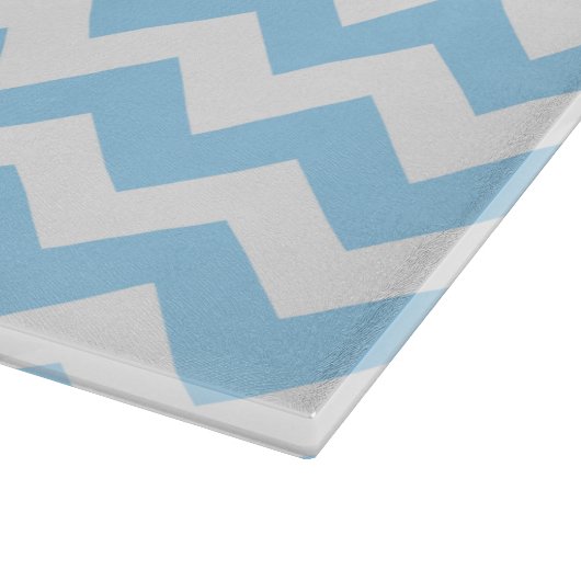 Blauw zigzag, Blauwe Chevron, Geometrisch Patroon Snijplank (Hoek)