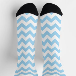 Blauw zigzag, Blauwe Chevron, Geometrisch Patroon Sokken