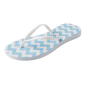 Blauw zigzag, Blauwe Chevron, Geometrisch Patroon Teenslippers (Schuin)