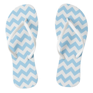 Blauw zigzag, Blauwe Chevron, Geometrisch Patroon Teenslippers