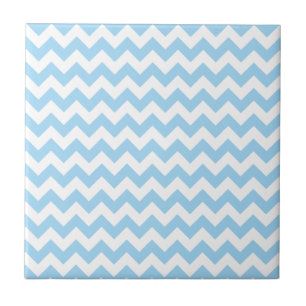 Blauw zigzag, Blauwe Chevron, Geometrisch Patroon Tegeltje